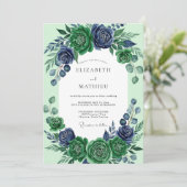 Smaragdgroene Weelderige Succulente Bruiloft Kaart (Staand voorkant)