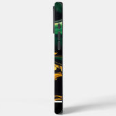 Smaragdgroene wervelingen en gouden accenten in ma Case-Mate iPhone case (Achterkant / Links)