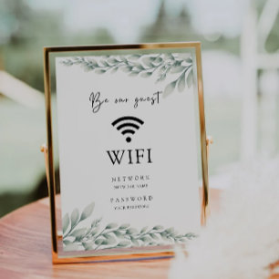 Smaragdgroene WiFi-code, Connect Invitation Kaart