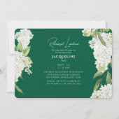 Smaragdgroene Witte Hortensia's Proef Luncheon Kaart (Voorkant)