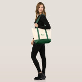 Smaragdgroene, Witte Klavertjes Bruidsmeisjestas Tote Bag (Voorkant (model))