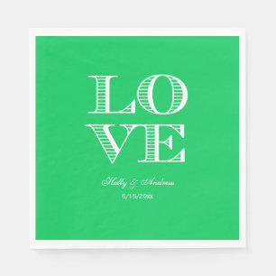 Smaragdgroene, Witte LOVE servetten