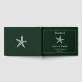 Smaragdgroene zeesterren bruiloft gastenboek (Volledig)