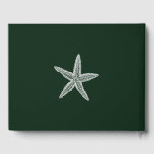 Smaragdgroene zeesterren bruiloft gastenboek (Achterkant)
