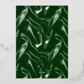 Smaragdgroene zijde blad  folie uitnodiging (Achterkant)