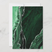 Smaragdgroene zilveren agaat 18e verjaardag kaart (Achterkant)