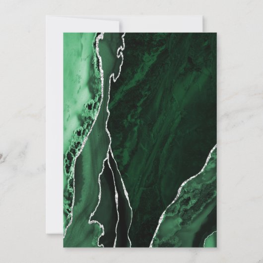 Smaragdgroene zilveren agaat 30e verjaardag kaart (Achterkant)