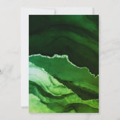 Smaragdgroene & Zilveren Calligraphy Save the Date Kaart (Achterkant)