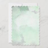 Smaragdgroene Zilveren Glitter Prinses Quinceañera Kaart (Achterkant)
