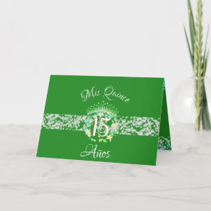 Smaragdgroene Zilveren Quinceanera-viering