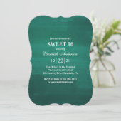 Smaragdgroene zoet 16. Moderne groene 16e verjaard Kaart (Staand voorkant)