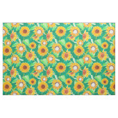 Smaragdgroene zonnebloemen stof (Yard (91,4 cm))