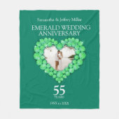 Smaragdjedagsfoto groen fleece deken (Voorkant)