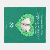 Smaragdjedagsfoto groen fleece deken (Voorkant (Horizontaal))