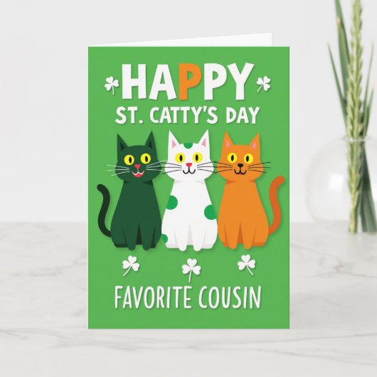 Smaragdkatten St Cattys Dag Kaart (Voorkant)