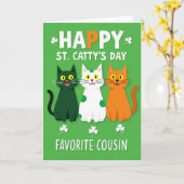 Smaragdkatten St Cattys Dag Kaart (Gele Bloem)