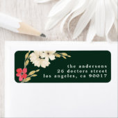 smaragdklassiek waterverf floral Retouradres Etiket (Insitu)