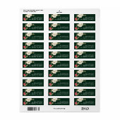 smaragdklassiek waterverf floral Retouradres Etiket (Full Sheet)