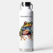 Smaragdoog Regenwoud Kikker Waterfles (Voorkant)