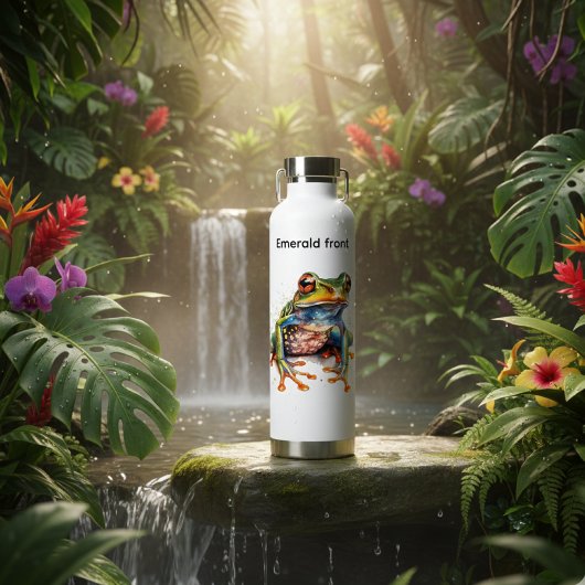 Smaragdoog Regenwoud Kikker Waterfles