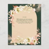 Smaragdseizoen Koraal Groen Bloemend Huwelijk (Achterkant)