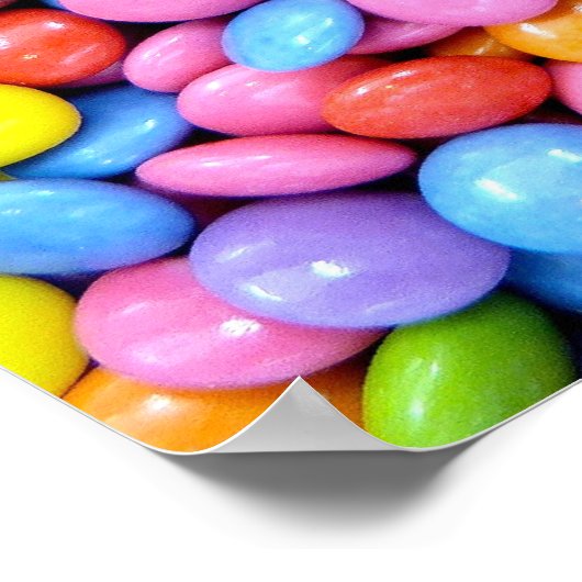 Smarites - achtergrond chocolade-snoep poster (Hoek)