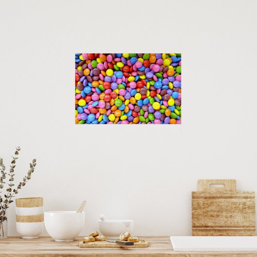 Smarites - achtergrond chocolade-snoep poster (Keuken)