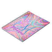 Smarmerkunst van de konijnenregenboogkunst notitieboek (Linkerzijde)