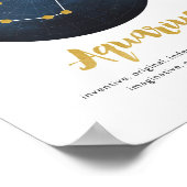 Smarpdruk voor Aquarius-sterren Poster (Hoek)