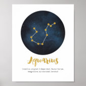 Smarpdruk voor Aquarius-sterren Poster (Voorkant)