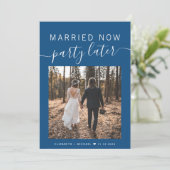 Smarried Now Party Later Foto Blue Wedding (Staand voorkant)