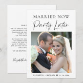 Smarried Now Party Later Fotobruiloft aankondiging (Voorkant / Achterkant)