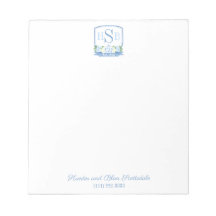 Smart 3 Letter Monogram Hydrangea Ginger Jar Crest