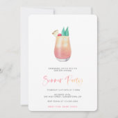 Smart Adult Cocktail Summer Party Kaart (Voorkant)