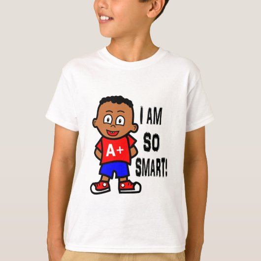 Smart African American Boy T shirt (Voorkant)