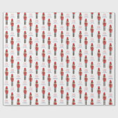 Smart African American Nutkraker Merry Kerstmis Cadeaupapier (Vlak)