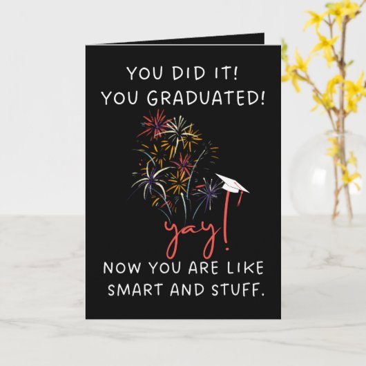 Smart Afstudeerder gefeliciteerd, je deed het Afst Kaart (Gele Bloem)