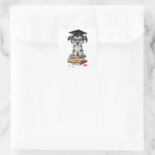 Smart Afstuderen Dog Sticker – Schattigee Pup met  (Tas)