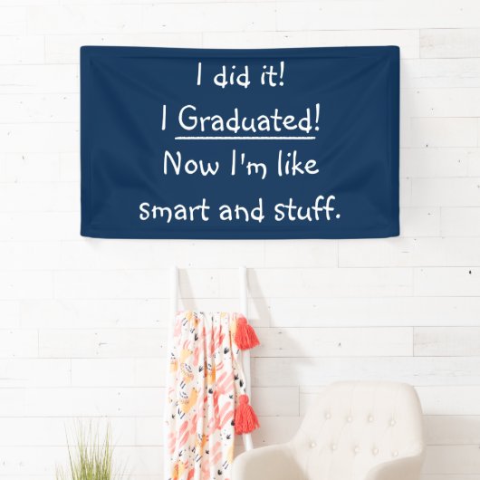 Smart Afstuderen Funny Graduation Party Fun Decor Spandoek (Insitu)