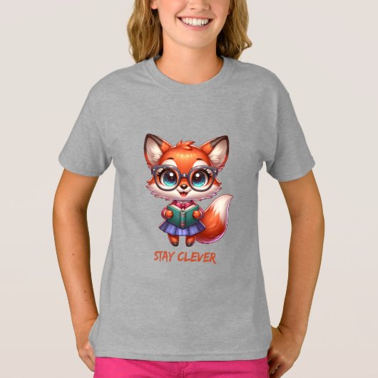 Smart and Clever Fox T-shirt (Voorkant)