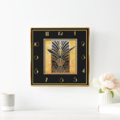 Smart Art Deco Vierkante Klok (Huis)