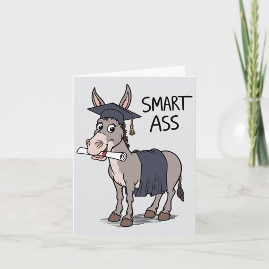 Smart As Donkey Funny Afstuderen Afstuderen Kaart (Voorkant)