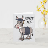 Smart As Donkey Funny Afstuderen Afstuderen Kaart (Gele Bloem)
