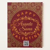 Smart Asante Sana Valentine Gold Art & Custom QR Planner (Achterkant)