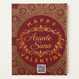 Smart Asante Sana Valentine Gold Art & Custom QR Planner