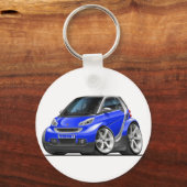 Smart Blue Car Sleutelhanger (Voorkant)
