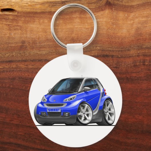 Smart Blue Car Sleutelhanger (Voorkant)