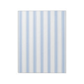 Smart Blue & White Ticking Stripes Envelopvoering Notitieblok (Linkerzijde)