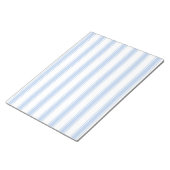Smart Blue & White Ticking Stripes Envelopvoering Notitieblok (Schuin)