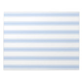 Smart Blue & White Ticking Stripes Envelopvoering Notitieblok (Voorkant)